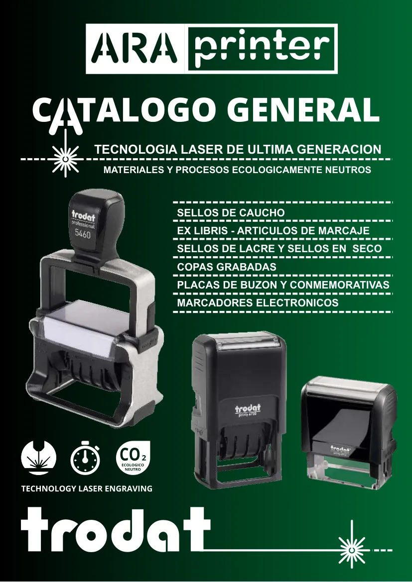 Portada del catálogo de sellos y marcaje de Amawebs Mallorca