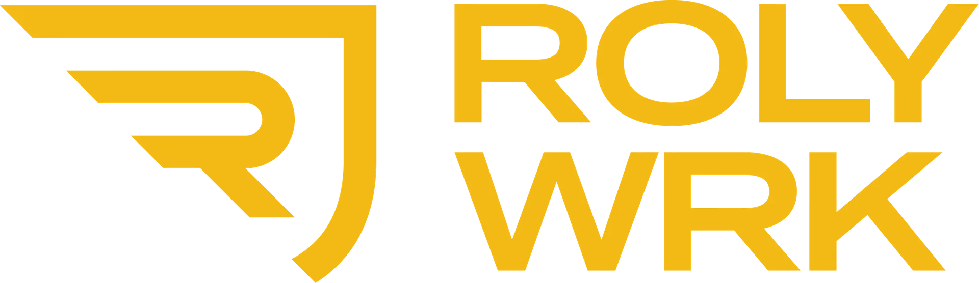 Logotipo de Roly WRK, línea de ropa de trabajo